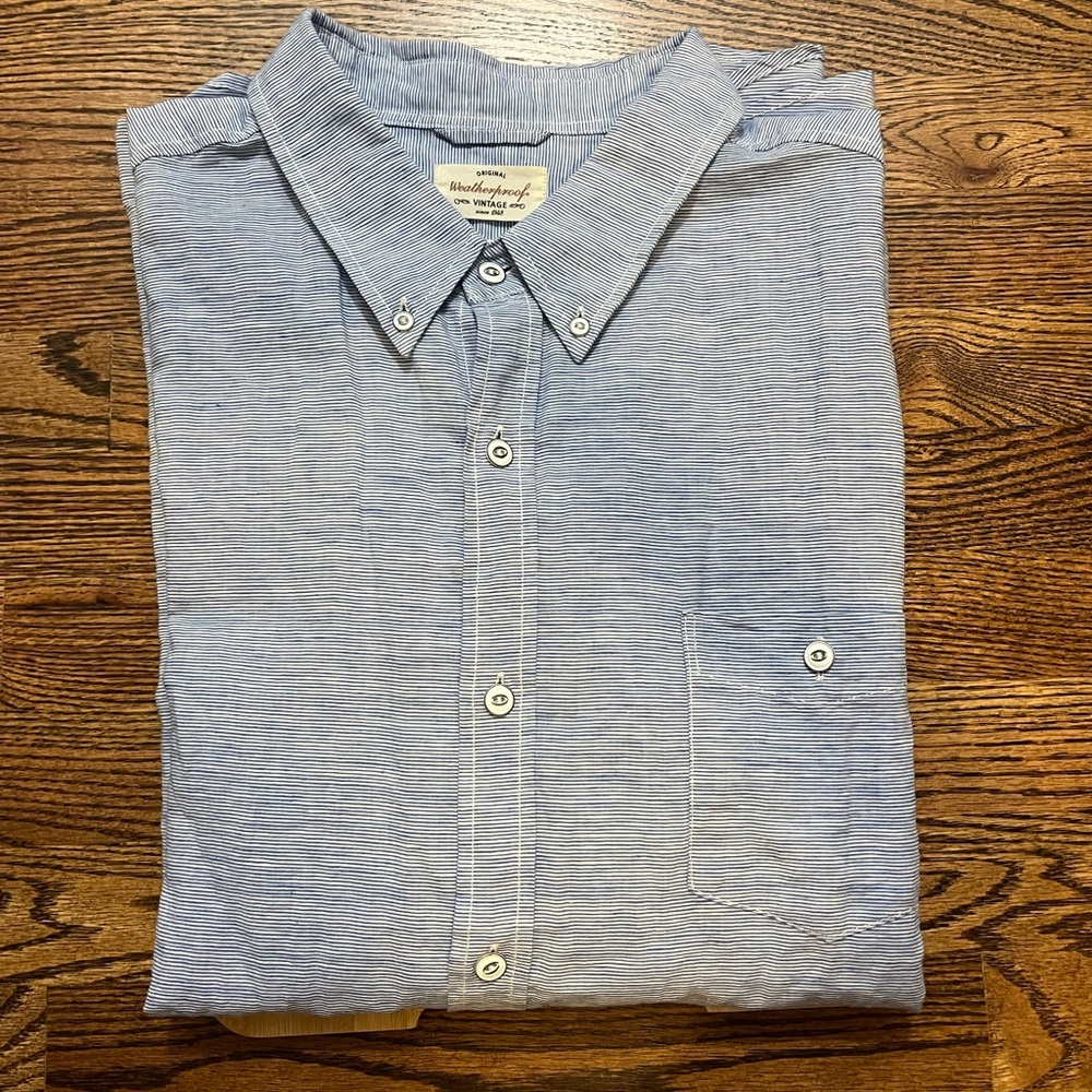 Weatherproof short sleeve button-down shirt